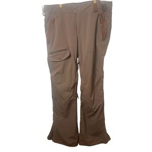 Holden Women's Snow Ski Pants‎ Womens L Brown Leather Trim Accents Insulated